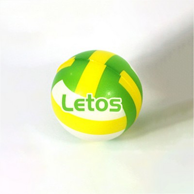 PU Heat Transfer Colorful Volleyball Shape Decompression Sponge Ball