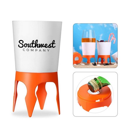 Beach Cup Holder with Bottle Opener