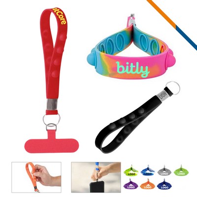 Glen Push Bubble Phone Tether Wristlet