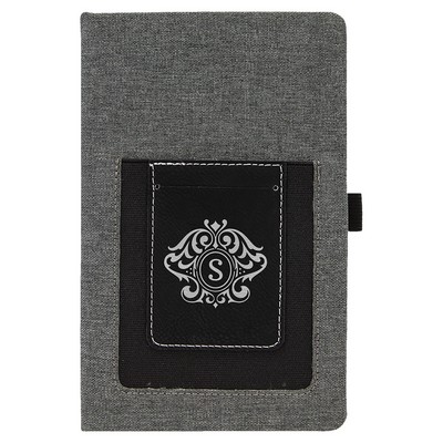 Leatherette Journal with Cell/Card Slot