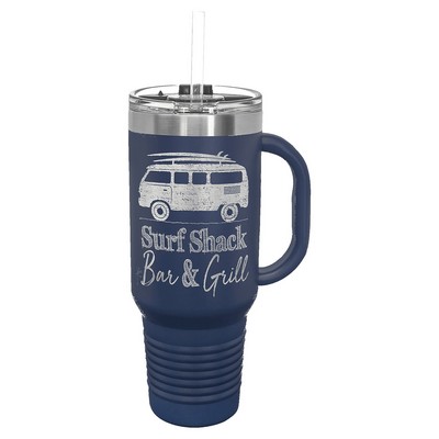 Polar Camel 40 oz. Navy Blue Travel Mug w/Handle
