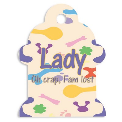 7/8" x 1" White Sublimatable Fire Hydrant Pet Tag