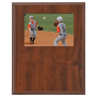 Cherry Finish Slide-In Frame Plaque w/5" x 3.5" Window