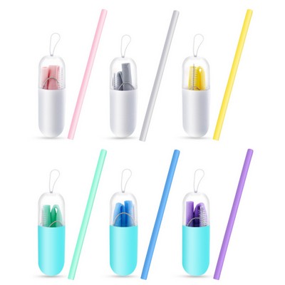 Capsule Case Straw Set