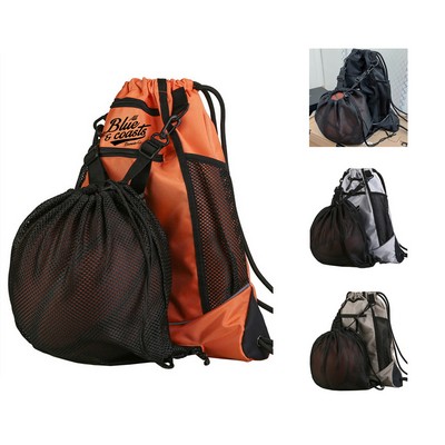 Sports Backpack with Detachable Ball