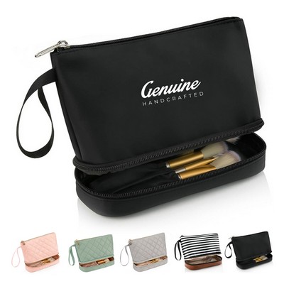 Waterproof Striped Makeup Bag