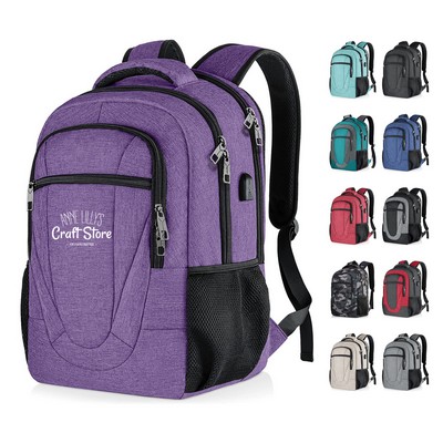 Travel Laptop Backpack with USB Charging Port