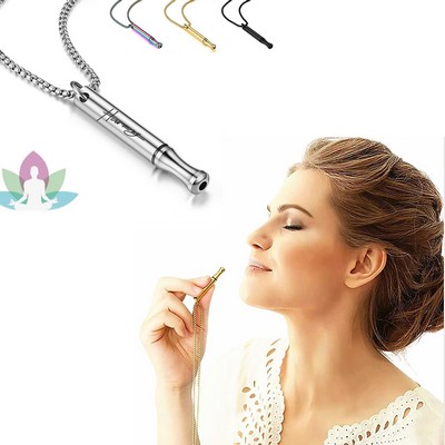 Mindfulness Breathing Necklace With Stainless Steel Pendant