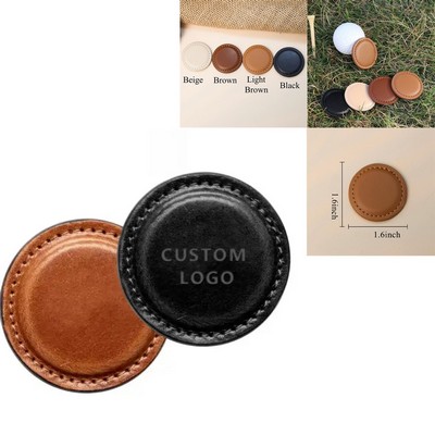 Magnetic PU Leather Golf Ball Marker