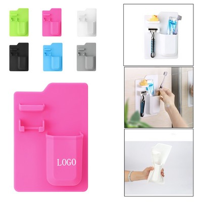 Punch-free wall-mounted toothbrush holder