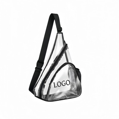 Pvc Transparent Triangular Single-Shoulder Crossbody Bag