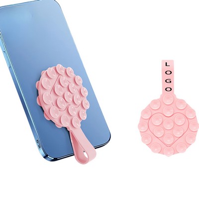 Round Silicone Double Side Suction Cup Cell Phone Stands