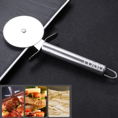 Stainless Steel Pizza Cutter with Rolling Wheel