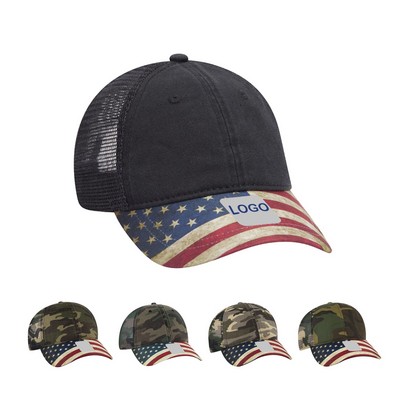 American Flag Six Panel Baseball Cap