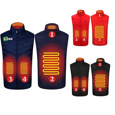 4 Part Heated USB Charging Heating Vest