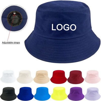 Adjustable Cotton Bucket Hat for Adults.