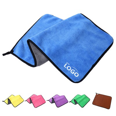 MOQ 50pcs Coral Fleece Thickened Car Cleaning Towel