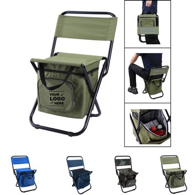 Foldable Camping Chair With Cooling Bag