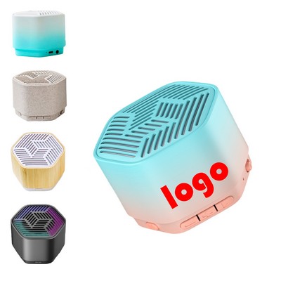 Wood Wireless Speaker with Flashing Lights