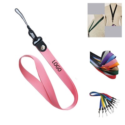 Premium Solid Color Mesh Phone Lanyard - Long Wide Strap For Neck Wear