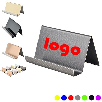 Stainless Steel Desktop Business Card Holder