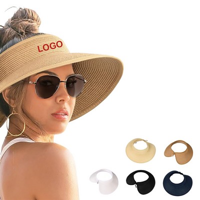 Foldable Open Top Straw Hat
