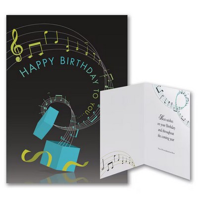 On A Musical Note Birthday Card