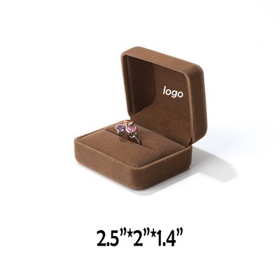 Customized Velvet Ring Jewelry Gift Box