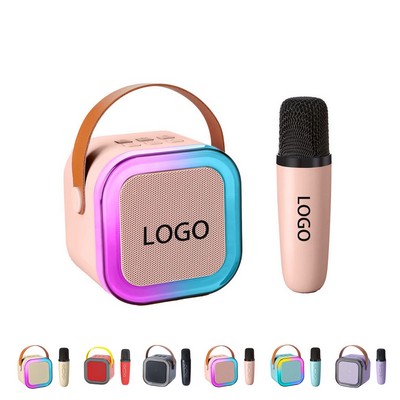 Mini Karaoke Machine w/Wireless Microphone