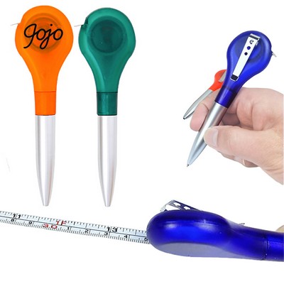 2-In-1 Ballpoint Pen With Tape Measure