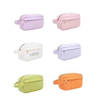 Large-capacity Corduroy Cosmetic Bag
