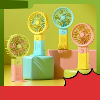 500 mAh Rechargeable USB Mini Fan with Mobile Phone Stand