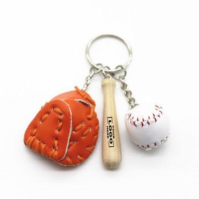 Baseball Fan Keychain Set
