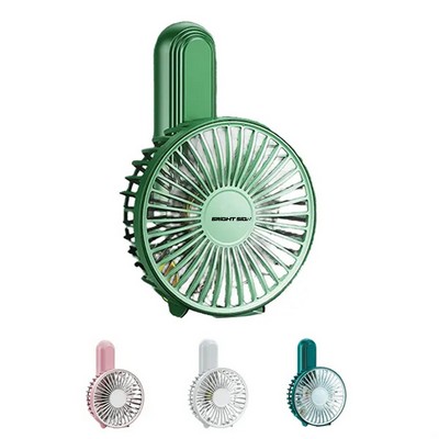 Compact Handheld Fan with Foldable Desktop Stand
