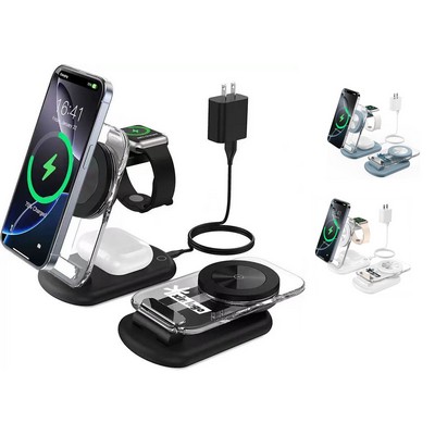 3-In-1 Magnetic Wireless Charging Station