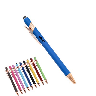 Retractable Aluminum Soft Touch Stylus Pen