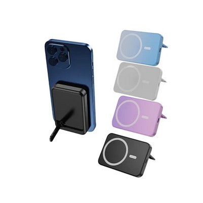 Portable Magnetic Wireless Power Bank with Stand