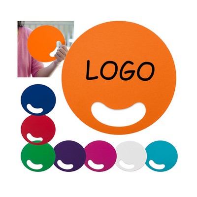 7" Full Color Plastic Hand Fan