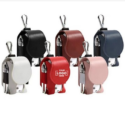 PU Leather Mini Golf Ball Pouch