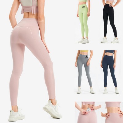 Women Yoga High Waist Leggings With Pocket