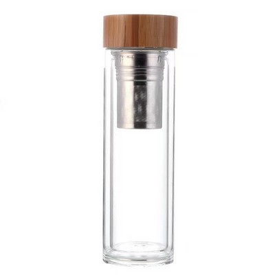 Glass Separation Cup For Flower Tea Drink 500ml