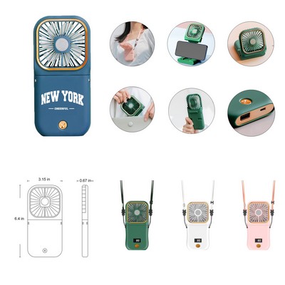 3 in 1 Fans, Phone Holder/Power Bank w/ Battery