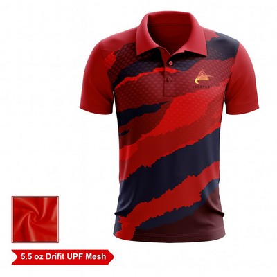 Performance Polo Shirt Sublimated UPF Mesh (Unisex)