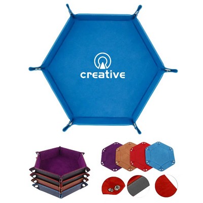 Foldable PU Leather Dice Trays