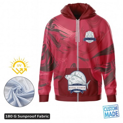 Sublimation SolarProtect Long Sleeve Hooded Full-Zip Unisex