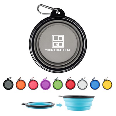 Collapsible TPE Pet Bowl w/Carabiner