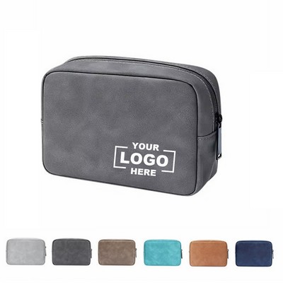 PU Leather Digital Accessories Storage Bag