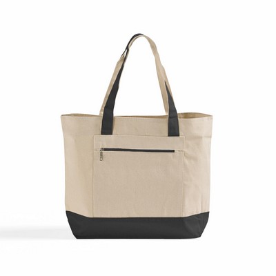 Zippered Canvas Utility Tote (Color)
