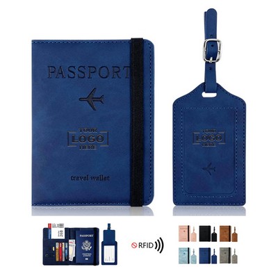 Passport Holder and Luggage Tag Set
