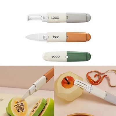 2-in-1 Portable Ceramic Fruit Knife Vegetable Peeler